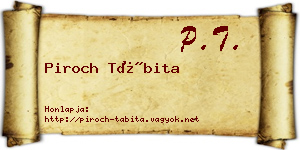 Piroch Tábita névjegykártya
